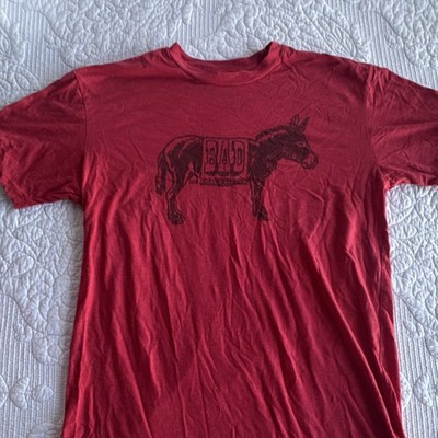 Solid Threads BAD Donkey Graphic T-Shirt Red Jersey Crew Neck M A37
