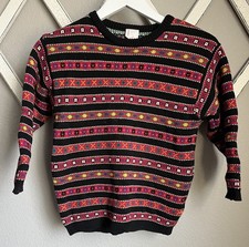 Hanna Andersson Kid's 120 6/7 Fair Isle Striped Cotton Sweater