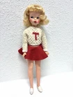Vintage Ideal Tammy Doll Blonde Hair  Cheerleader Outfit Jacket Megaphone shoes