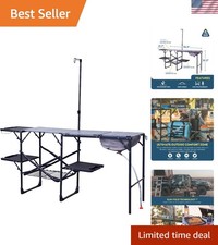 Durable Folding Master Cook Station: Perfect for Tailgating & Outdoor Cooking