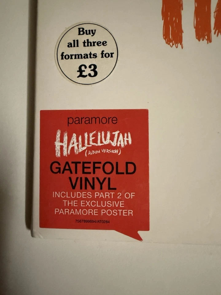 Paramore - Hallelujah 7" Vinyl Gatefold Sleeve & Poster - Image 2 of 3