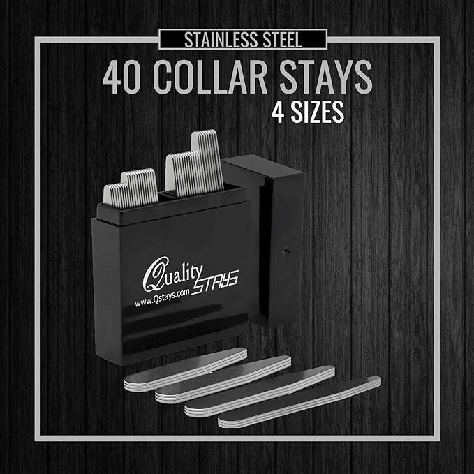 40 estancias de cuello de metal 4 tamaños en caja para hombre 2,2" 2,5" 2,35" 2,75" *NUEVO* Foto 4 de 4