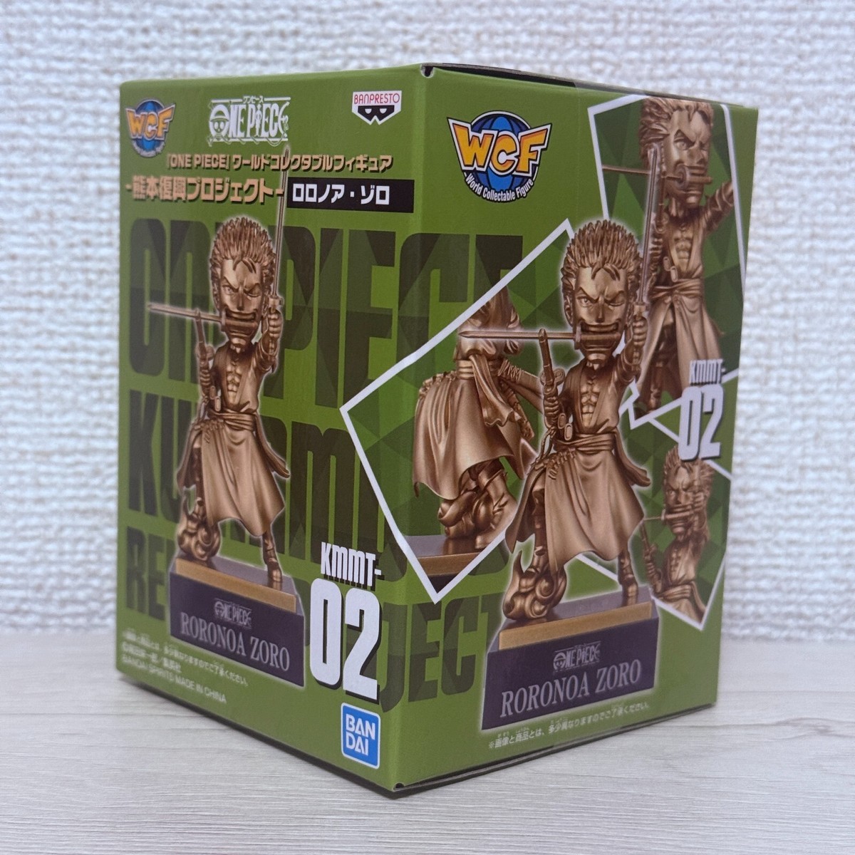 コミック・アニメ ONE PIECE Roronoa Zoro WCF KMMT-02 ONE PIECE ZORO WCF Kumamoto Revival Project GOLD Statue Figure
