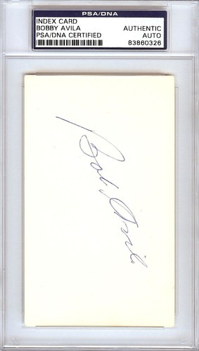Bobby Avila Autographed 3x5 Index Card Cleveland Indians PSA/DNA #83860326 - Picture 1 of 1
