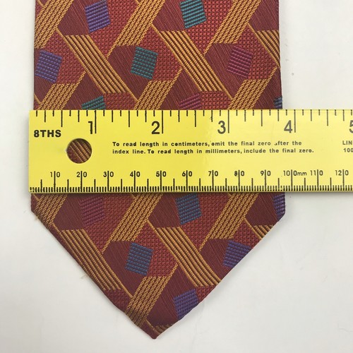 Daniel de Fasson Men's Silk Tie Geometric - Picture 8 of 9