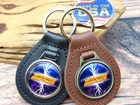 RARE VINTAGE NINTENDO POWER GENUINE LEATHER KEY FOB CHAIN RING VIDEO GAME