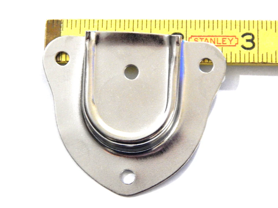 Lazos de manija de maletero vintage para armario de pie de equipaje de vapor niquelado Foto 4 de 4