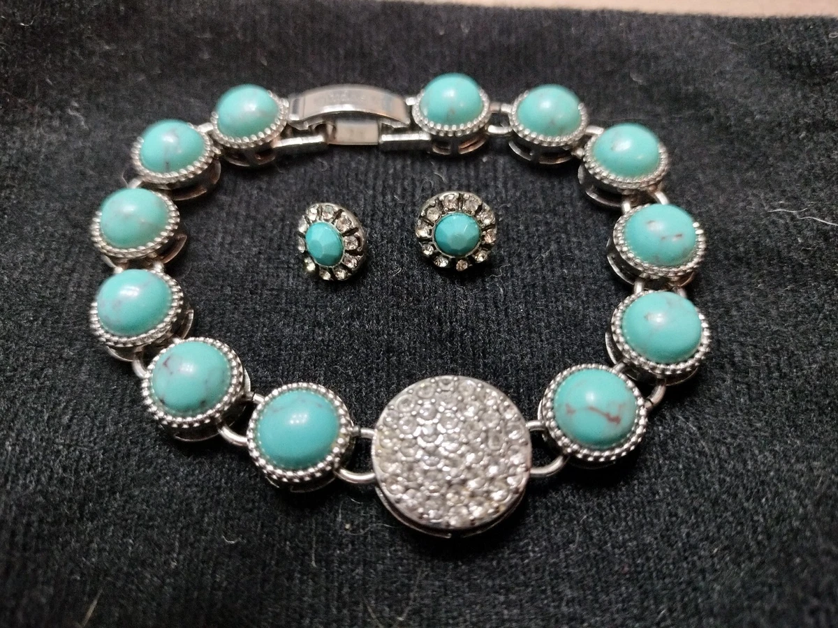 Lia Sophia Bay Breeze Turquoise Faux Rhinestones Bracelet