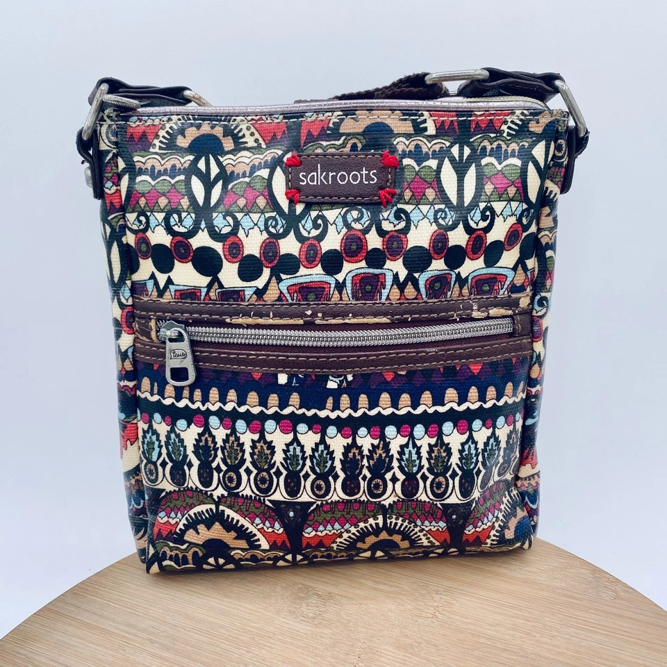 Bolso Bandolera Sakroots Mujer M Multicolor Lona Mensajero Boho Foto 2 de 4