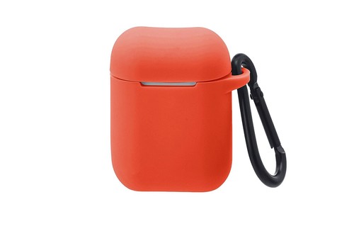 Cover custodia silicone rosso cuffie bluetooth auricolari flessibile gancio - Foto 5 di 5