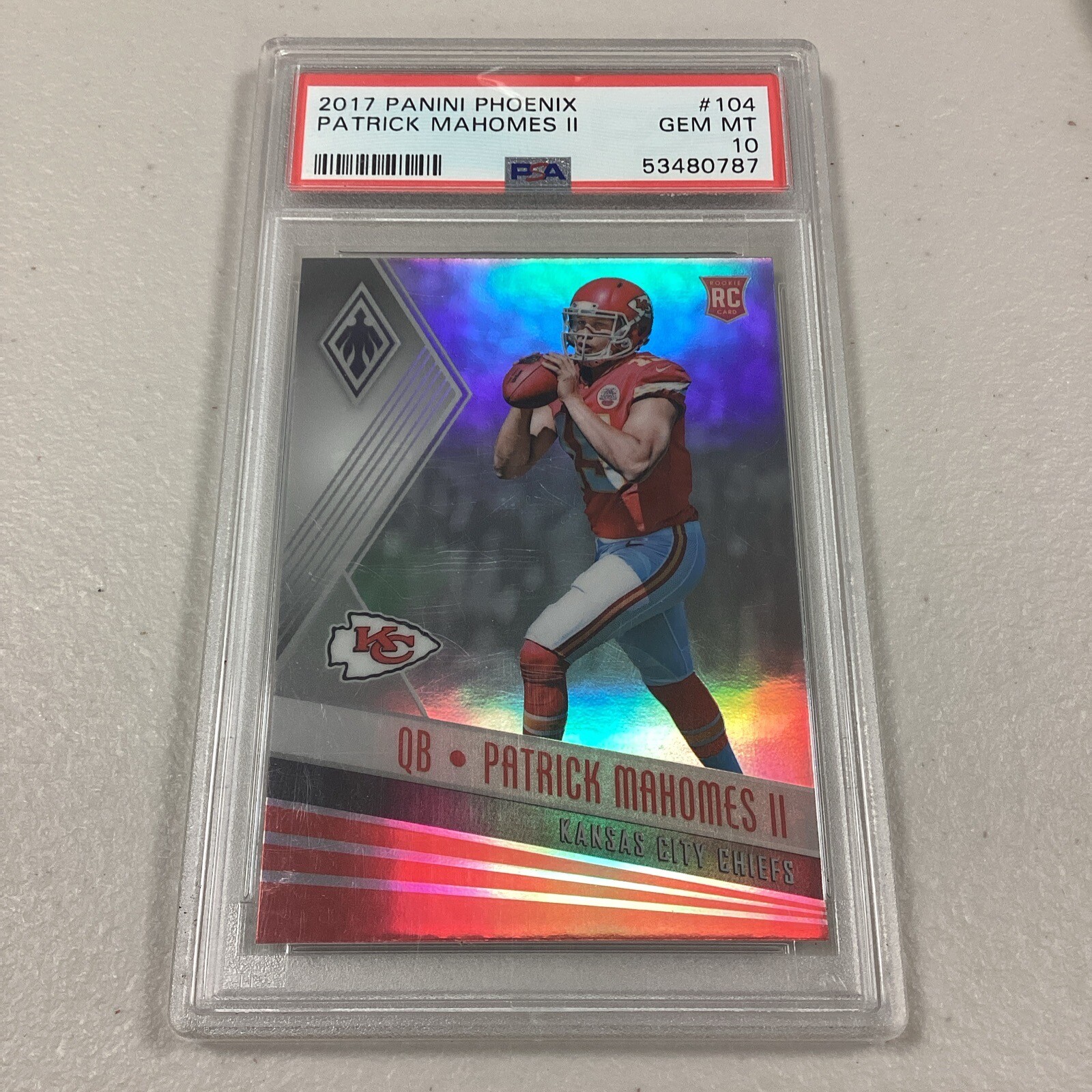 2017 Panini Phoenix Patrick Mahomes II PSA: Gem Mint 10 #104