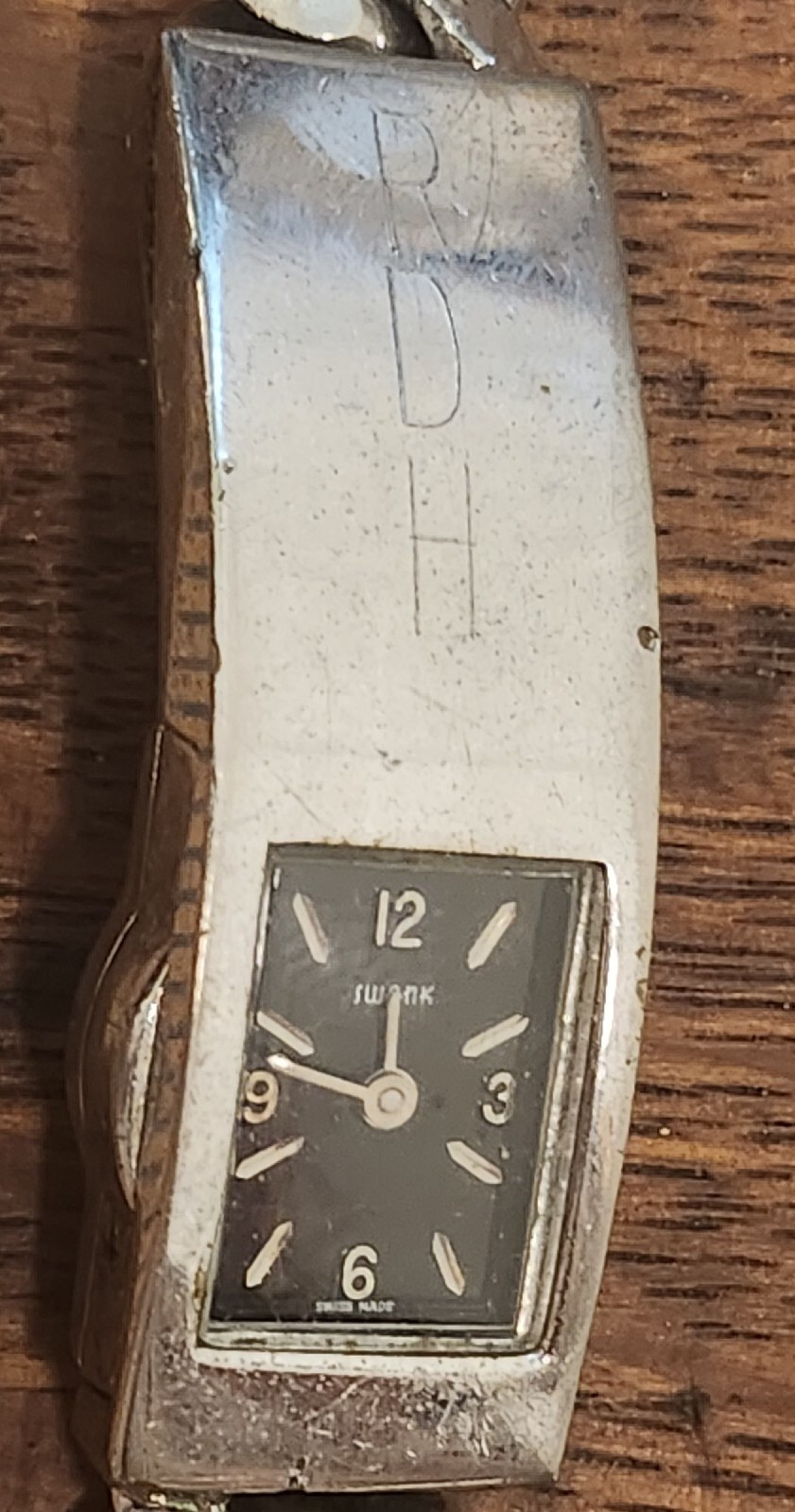 Vintage SWANK 17 Jewel Mechanical ID Bracelet Watch RDH eBay