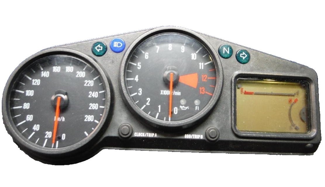 m Kawasaki ZX-12R GenuineSpeedometer Tachometer set Removed