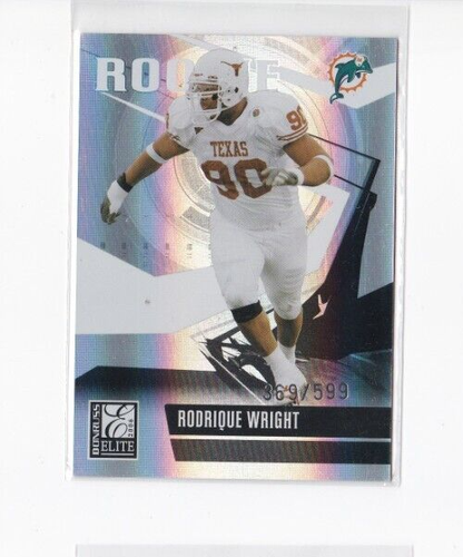 RODRIQUE WRIGHT 2006 DONRUSS ELITE FOOTBALL ROOKIE-SERIE #'D/599-SPEDIZIONE GRATUITA - Foto 1 di 22