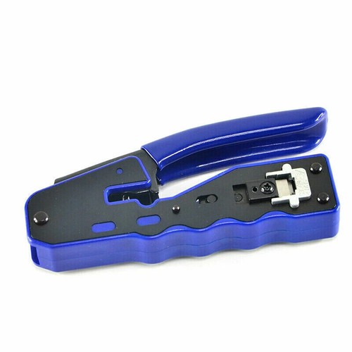 RJ45 Pass Through Crimping Tool for Cat5e Cat5 Cat6 Plugs Connector Network - Picture 3 of 12