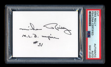 MIKE REILLY SIGNED MINT CUT PSA/DNA AUTOGRAPH MLB UMPIRE 4362 GAMES FUTURE HOF?