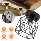 Retro Black Industrial Ceiling Light Fixtures, E26 E27 5 Pack for Hallway