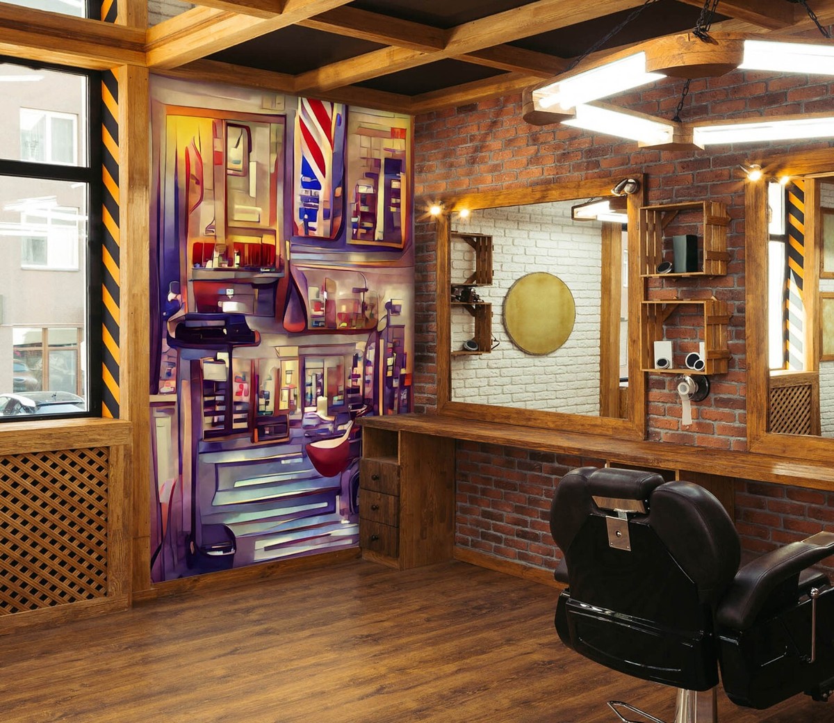 Traditional american barber shop Banque d'images vectorielles - Alamy