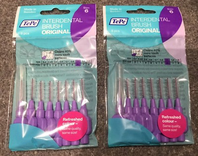 Zahnstocher Tepe Interdentalbürsten LILA Größe 6 x 4 Packungen
