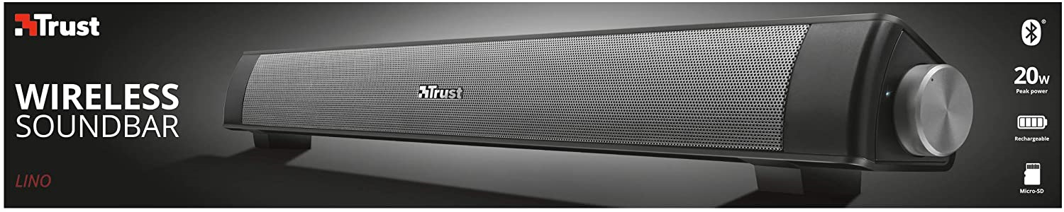 trust lino bluetooth wireless soundbar speaker