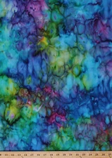 Cotton Hoffman Hand Painted Rainbow Tie Dye Look Fabric Print BTY D758.01