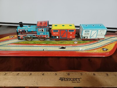 Vintage DBGM tin Windup Train Toy And Track 50s Made In