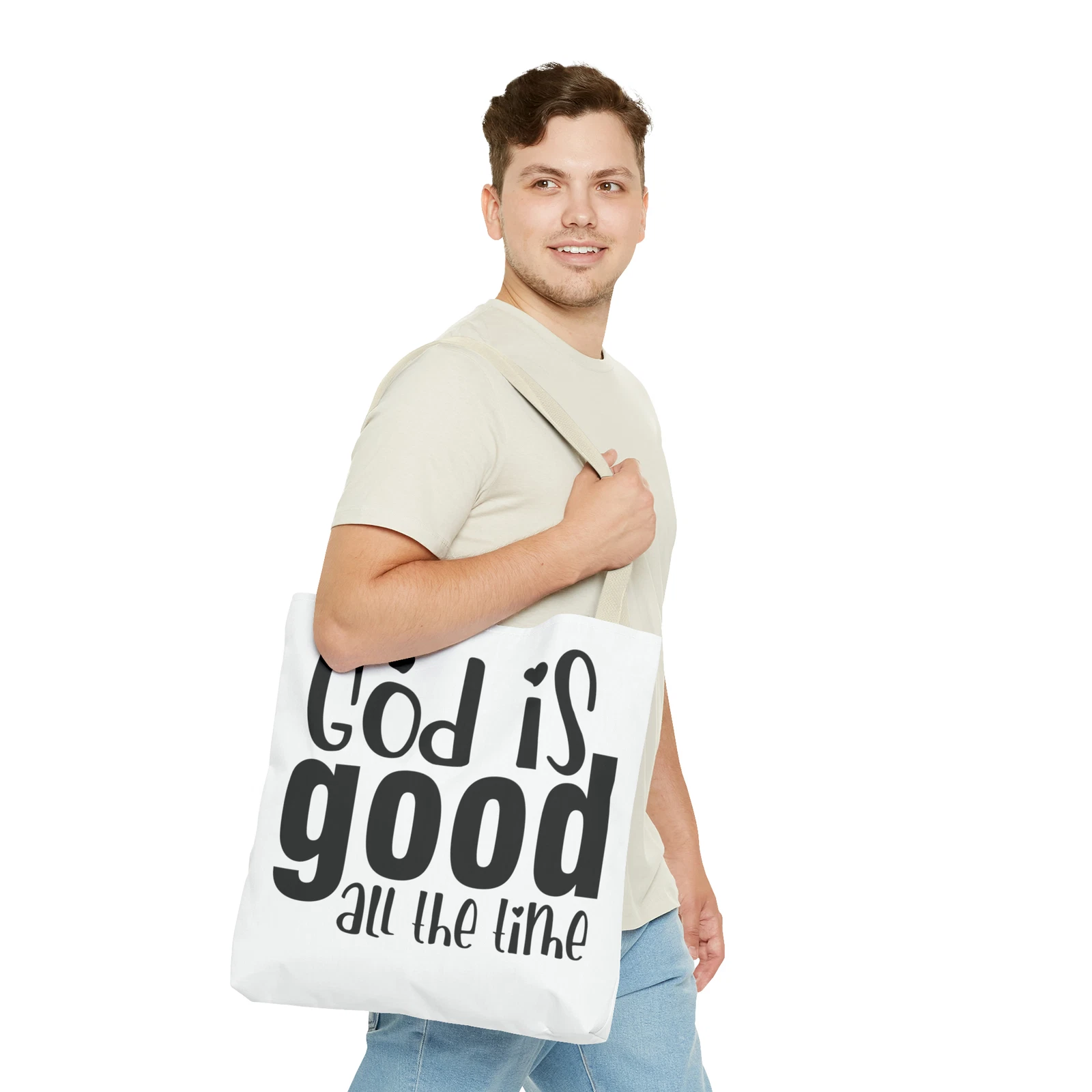 God is Good All the Time Tote Bag (AOP)