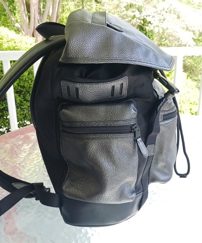 Coach F56543 LARGE Trek Terrain Silver Crackle Leather Backpack - Picture 4 of 15