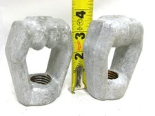 2 Pcs - Triple Strand Eye Nut for Helical Anchor Allied Bolt 1"-8 Threaded