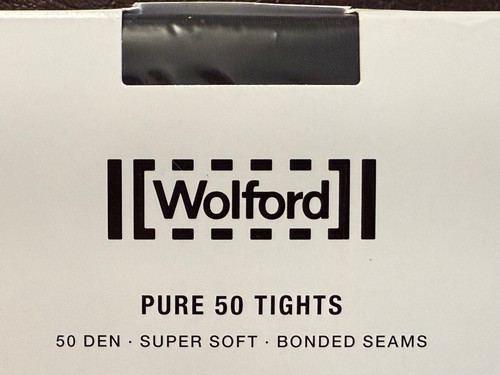Wolford 14434-7005 Women's L Pure 50 Denier Tights Black US Large - Picture 4 of 7