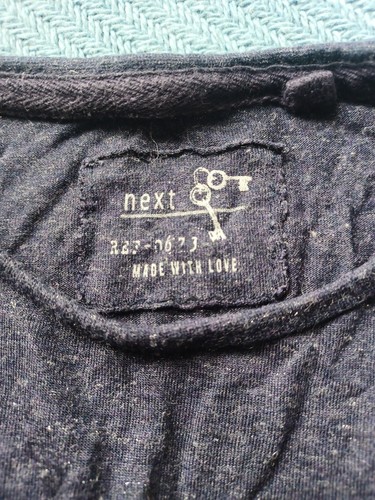 Next Girls Dark Navy/Purple Sequin Party Top Age 9 Years Sparkly Heart Logo - Picture 3 of 4
