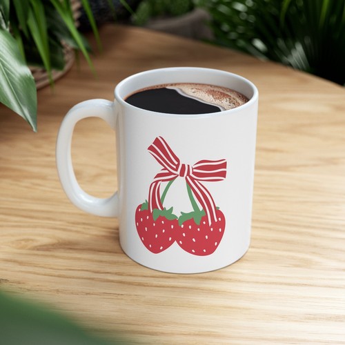 Taza de café de fresa personalizada corecottage taza de té rojo para su amigo regalo - Imagen 8 de 10