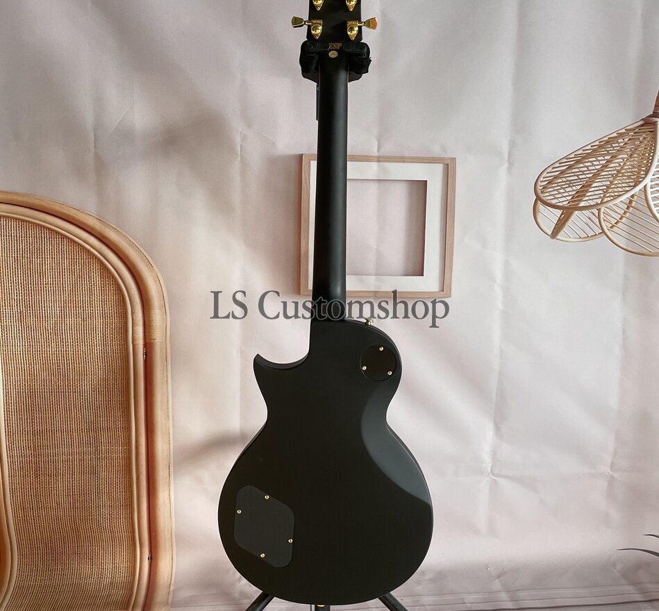 Custom Matte Black Iron Cross James Hetfield Electric Guitar
