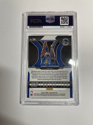 James Wiseman Signed Panini Prizm Rookie Card PSA/DNA James Wiseman Signed Panini Prizm Rookie Card PSA/DNA