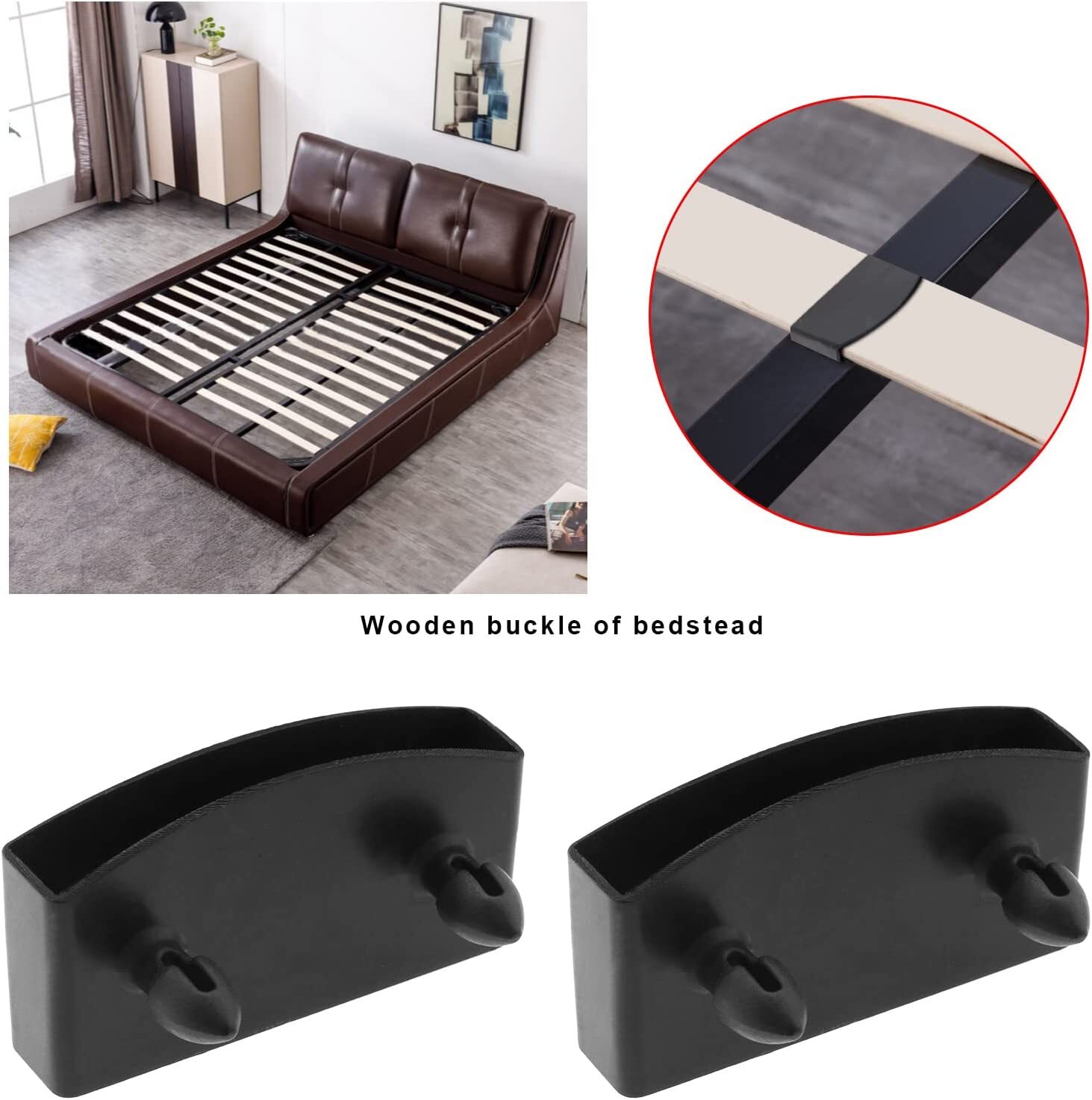 100Pcs Plastic Bed Slat End Caps Holders for Holding Wooden Slats Bed