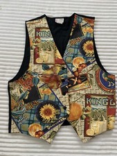 NWT Vintage 90's Lauren Lee Sunflowers Country Farmers Market Vest Size M USA