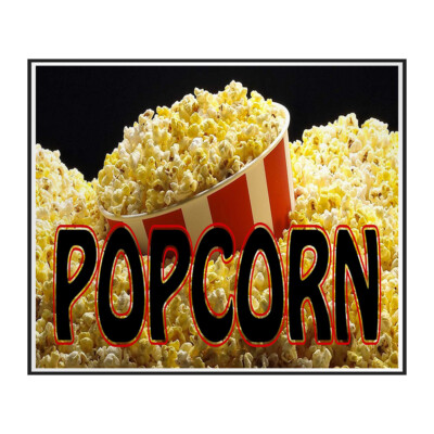 Decal Stickers Popcorn Restaurant Food Bar Vinyl Store Sign Label