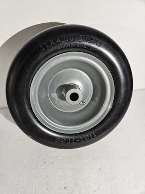 ONE 11x4.00-5'' Lawn Mower Tire on Wheel Flat Free Smooth Tread Tire Zero Turn