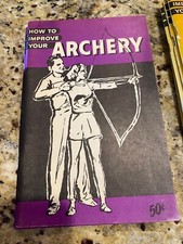 Folleto folleto vintage de tiro con arco cómo mejorar púrpura