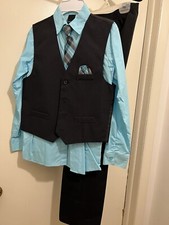 Van Heusen Boys4 Piece Dress Vest Set Outfit Size 12
