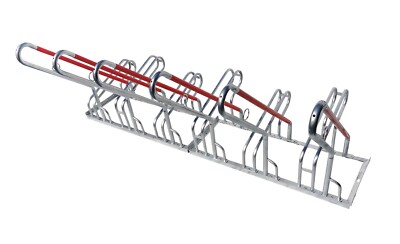 6er Fahrradständer Reihenparker Anlehnparker Anlehnbügel mit Diebstahlsicherung