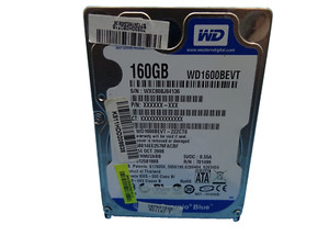 160 GB SATA WD WD1600BPVT - 22ZCTO S/N: WXC808J84136 2,5 ZOLL #NFP927