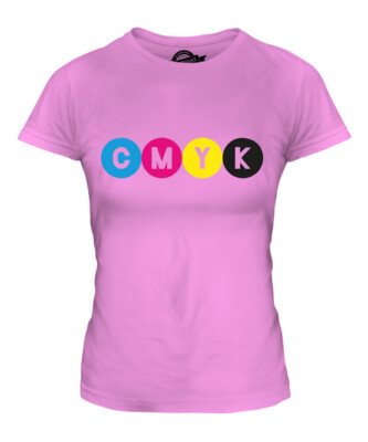 CMYK CIRCLES LADIES T-SHIRT TEE TOP GIFT GRAPHIC DESIGN