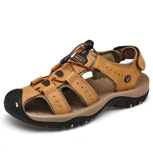 Sandalias de senderismo aventurero para hombre punta cerrada al aire libre playa deporte pesca zapatos - Imagen 13 de 69