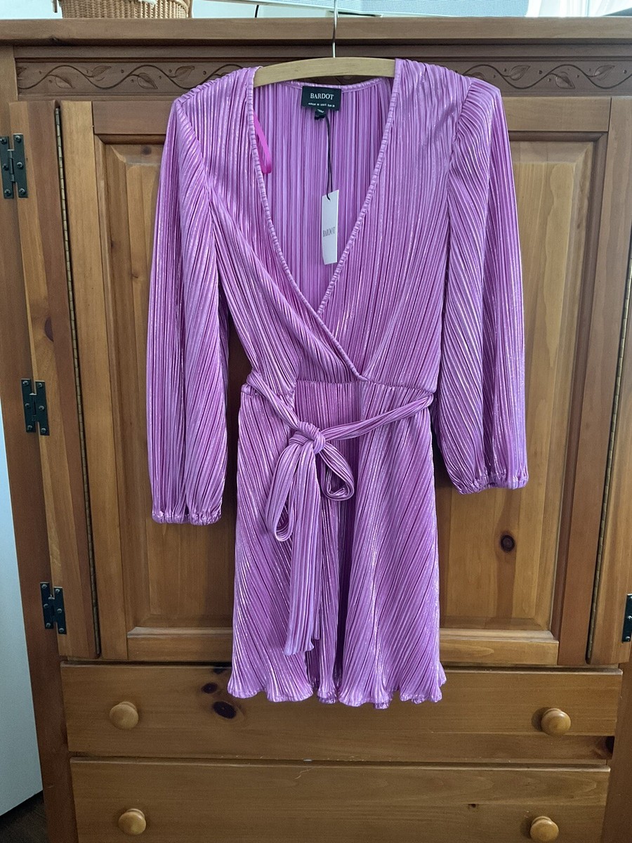 bardot purple dress Bardot Draped Detail Side Split Maxi Dress In Mauve | EGO US