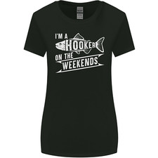 I'm a Hooker at the Weekends Funny Fishing 2 Womens Wider Cut T-Shirt