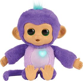 Fingerlings Care &lsquo;n&rsquo; Cuddles Baby Monkey Heart Glows 150+ Sounds and Reactions