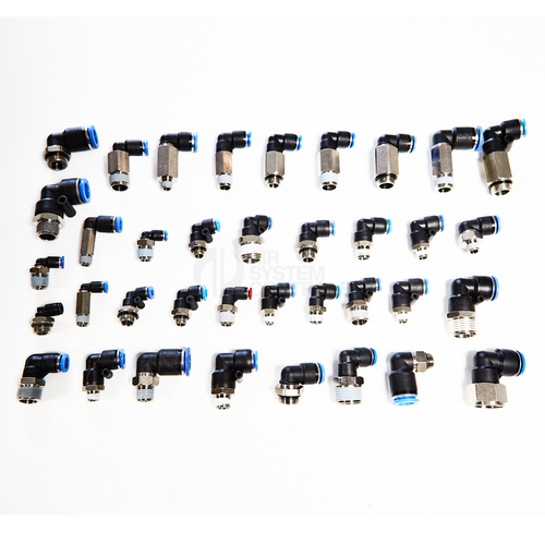 x10 - BSPT BSPP - 90˚ Degree Swivel Pneumatic Push-In Elbow - 4mm - 12mm - Inch - Picture 2 of 11