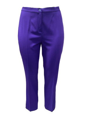 Marina Rinaldi Damen Lila Rosta Schurwolle Hose Nwt