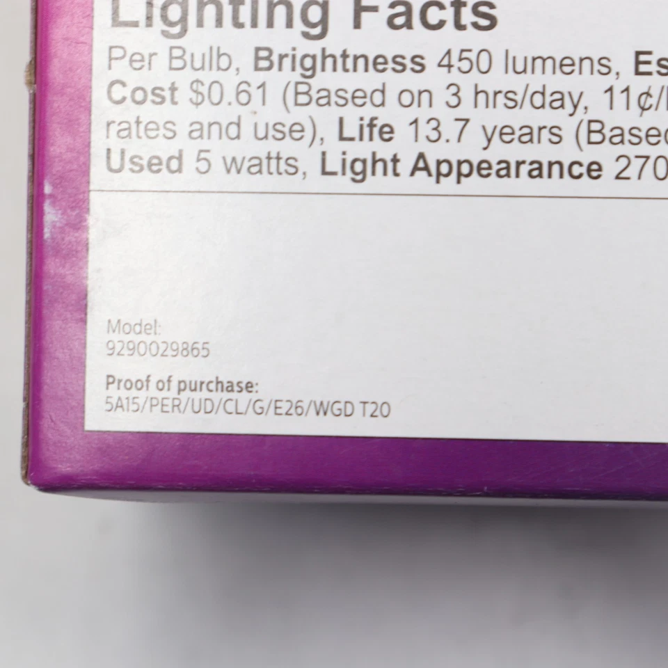 (2-Pk) Philips LED Flicker-Free Clear Dimmable A15 Light Bulb Soft White 2700K - Image 2 of 4